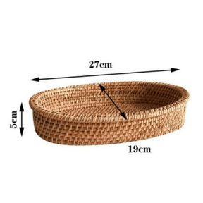 Cesto Artesanal em Rattan Manila