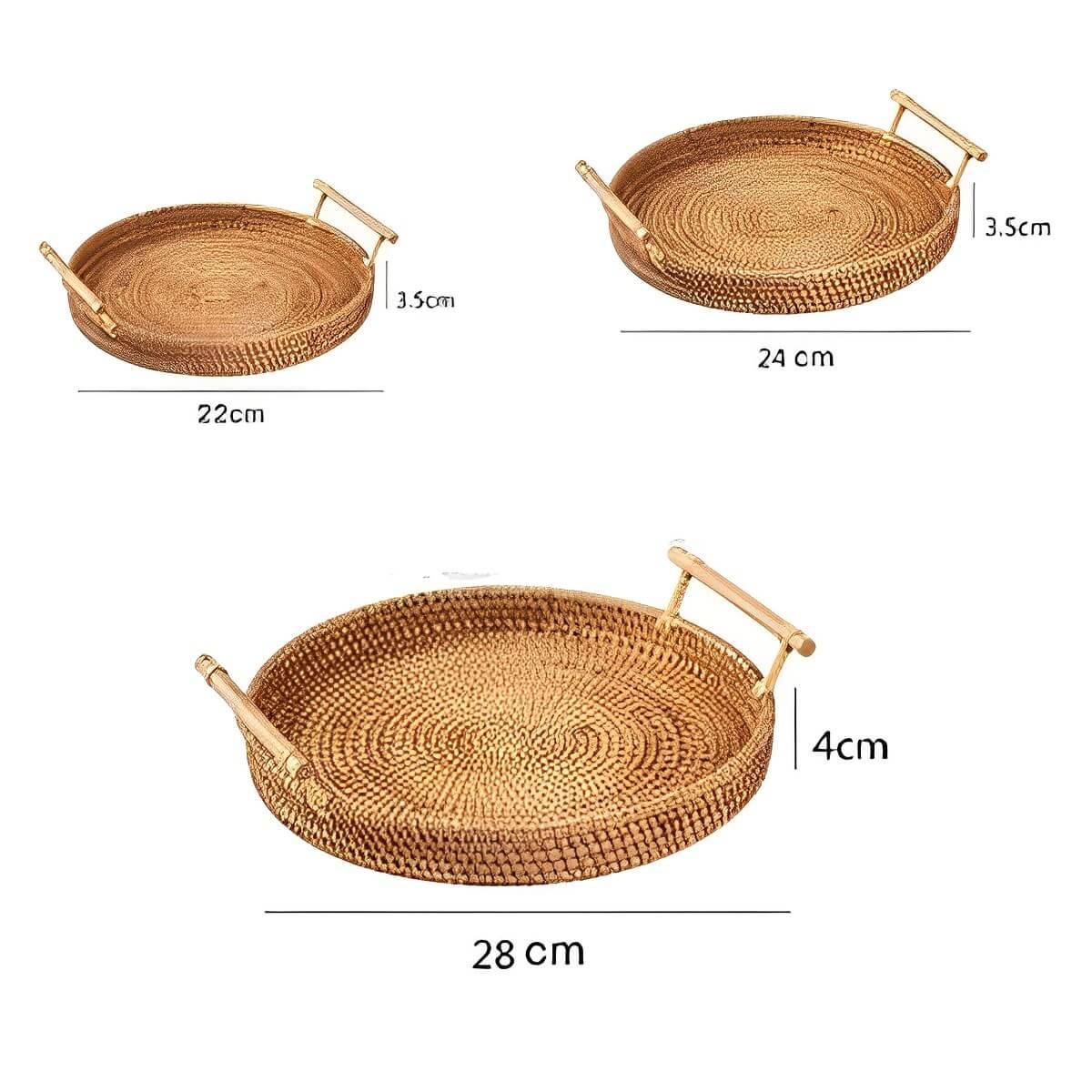 Bandeja Artesanal em  Rattan Dhaka