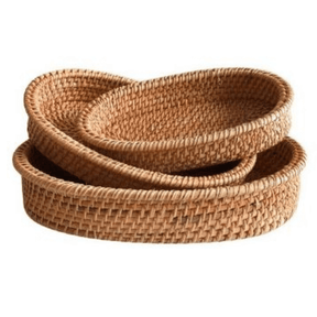 Cesto Artesanal em Rattan Manila