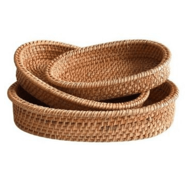 Cesto Artesanal em Rattan Manila