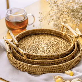 Bandeja Artesanal em  Rattan Dhaka
