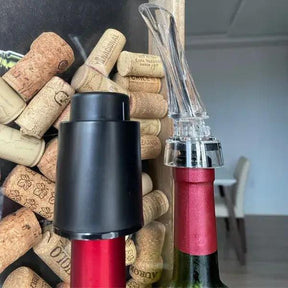 Kit - Aerador para vinhos e Rolha a Vácuo