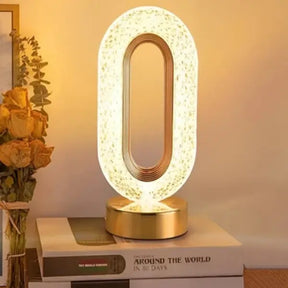 Luminária Mesa LED Cristal Luxo 3 Tons Touch