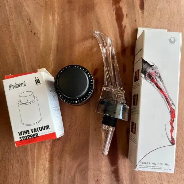 Kit - Aerador para vinhos e Rolha a Vácuo