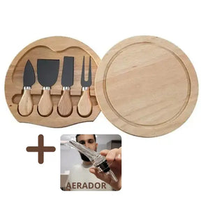 Tabua com Utensílios para Frios com Presente (+Aerador para Vinhos)  Estrasburgo