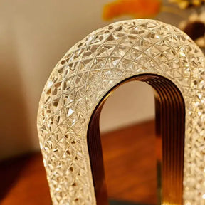 Luminária Mesa LED Cristal Luxo 3 Tons Touch