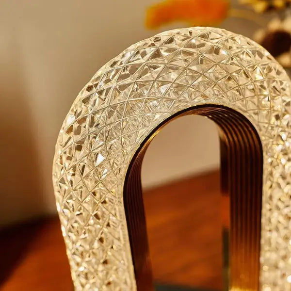 Luminária Mesa LED Cristal Luxo 3 Tons Touch