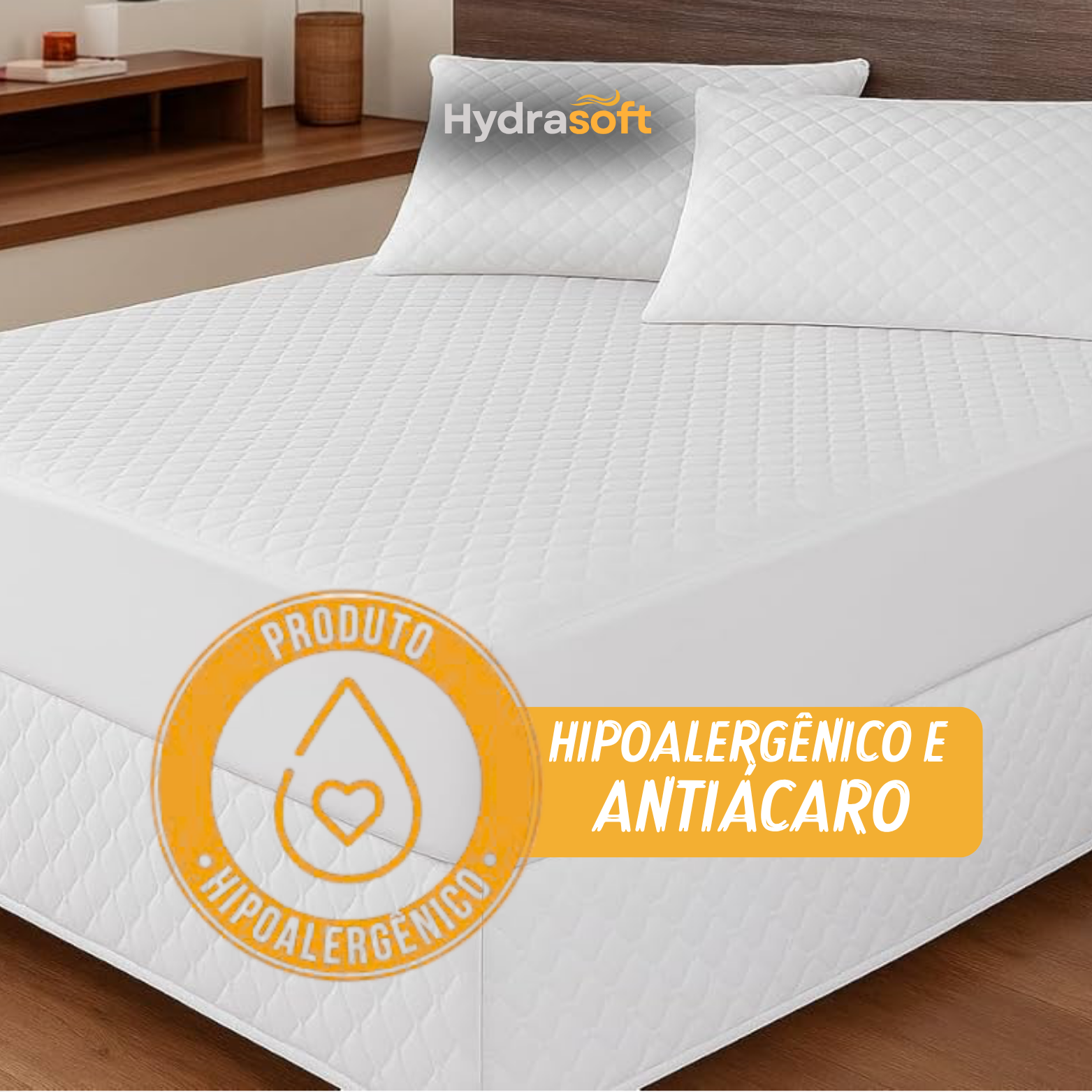 Hydra Soft™ [COMPRE 1, LEVE 3] - Jogo de Cama Impermeável Premium – Capa + 2 Fronhas