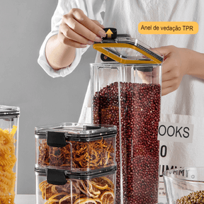 Kit Potes Herméticos Porto de 7 peças + Brinde