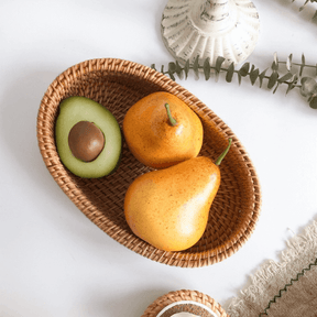 Cesto Artesanal em Rattan Manila