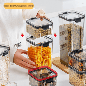 Kit Potes Herméticos Porto de 7 peças + Brinde