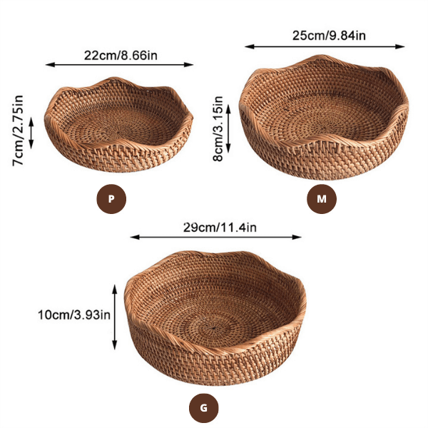 Cesto Artesanal em Rattan Bali