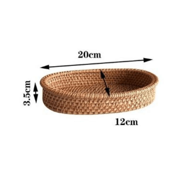 Cesto Artesanal em Rattan Manila