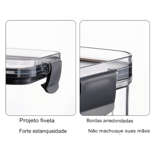 Kit Potes Herméticos Porto de 7 peças + Brinde