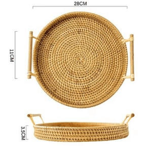 Bandeja Artesanal em  Rattan Dhaka