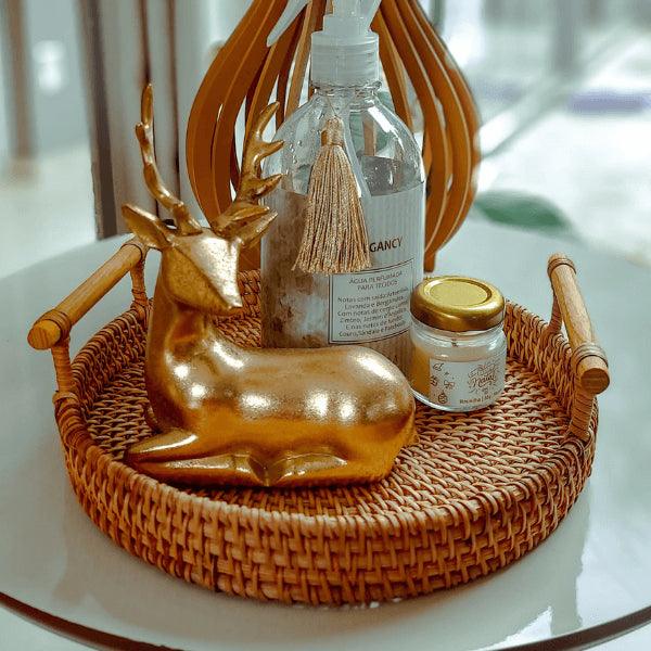 Bandeja Artesanal em  Rattan Dhaka