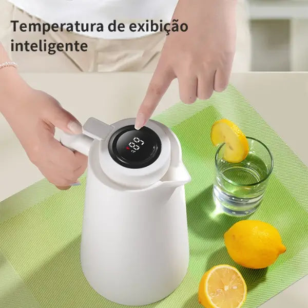 Garrafa Termica Digital Borgonha