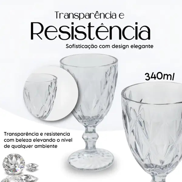 Jogo 6 Taças Elegance 340ml