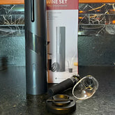 Kit Abridor de vinhos Elétrico com Carregamento por USB