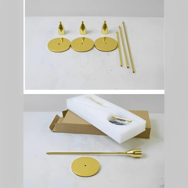 Conjunto Castiçal Minimalista Chartres de 3 peças