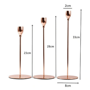 Conjunto Castiçal Minimalista Chartres de 3 peças