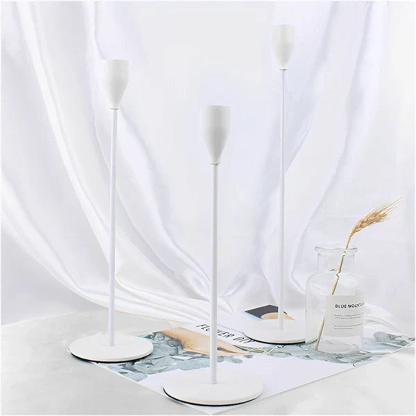 Conjunto Castiçal Minimalista Chartres de 3 peças