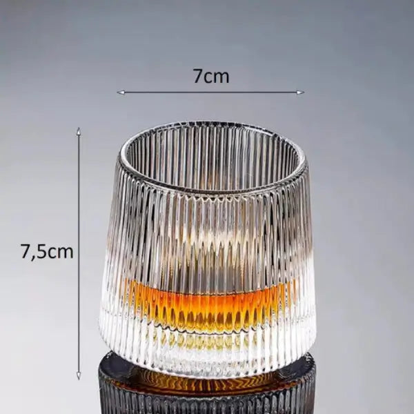 Jogo 6 Copos Whisky de Vidro Com Fundo Esférico