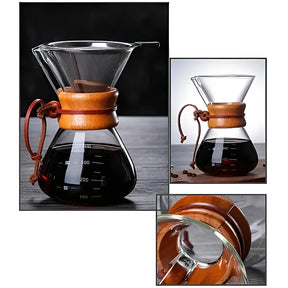 Cafeteira Borossilicato com Coador Alumínio CooffeLux