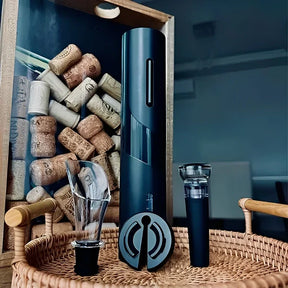 Kit Abridor Saca Rolhas de Vinhos Elétrico