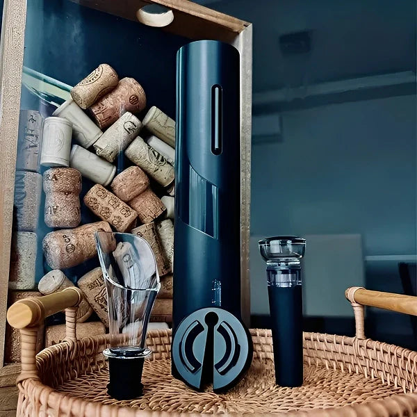 Kit Abridor Saca Rolhas de Vinhos Elétrico